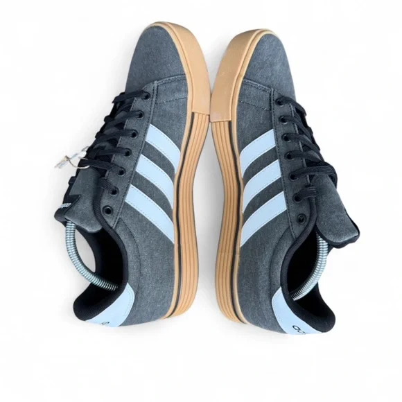 Size 11 Adidas Men's Gray and White Sneakers - Picture 3 of 7